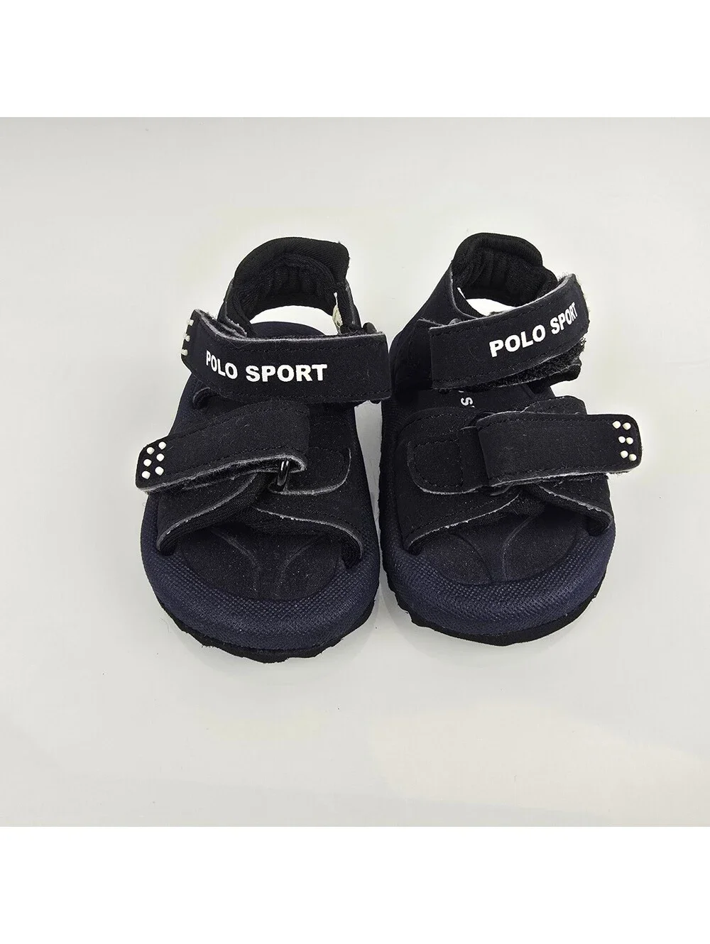 Polo Sport Ralph Lauren Tiny Newborn Baby Shoes Sandals Navy Blue White Logo 0